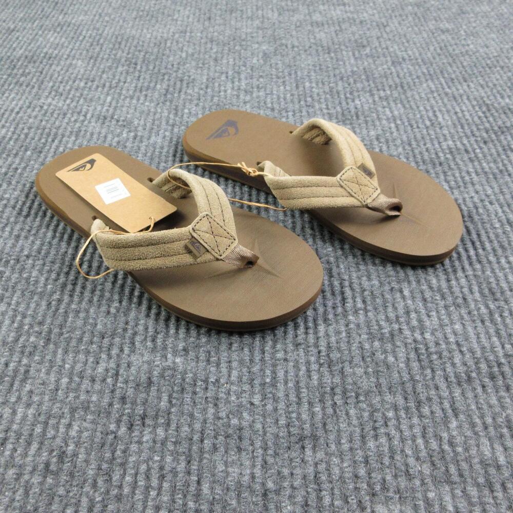 Quiksilver Sandals Womens Size 6 Brown Carver Suede Core Flip Flop NWT